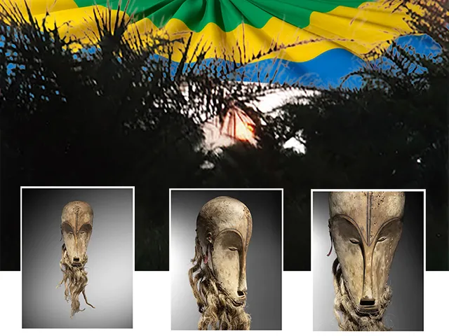 Masque rarissime du peuple Fang au Gabon